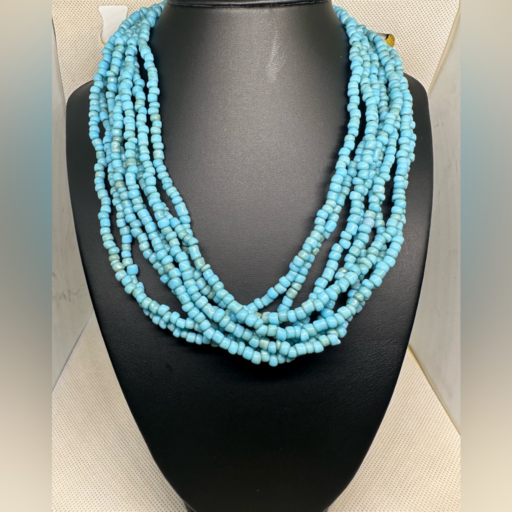 Tiffany Blue Beautiful Fashion Beaded Necklace